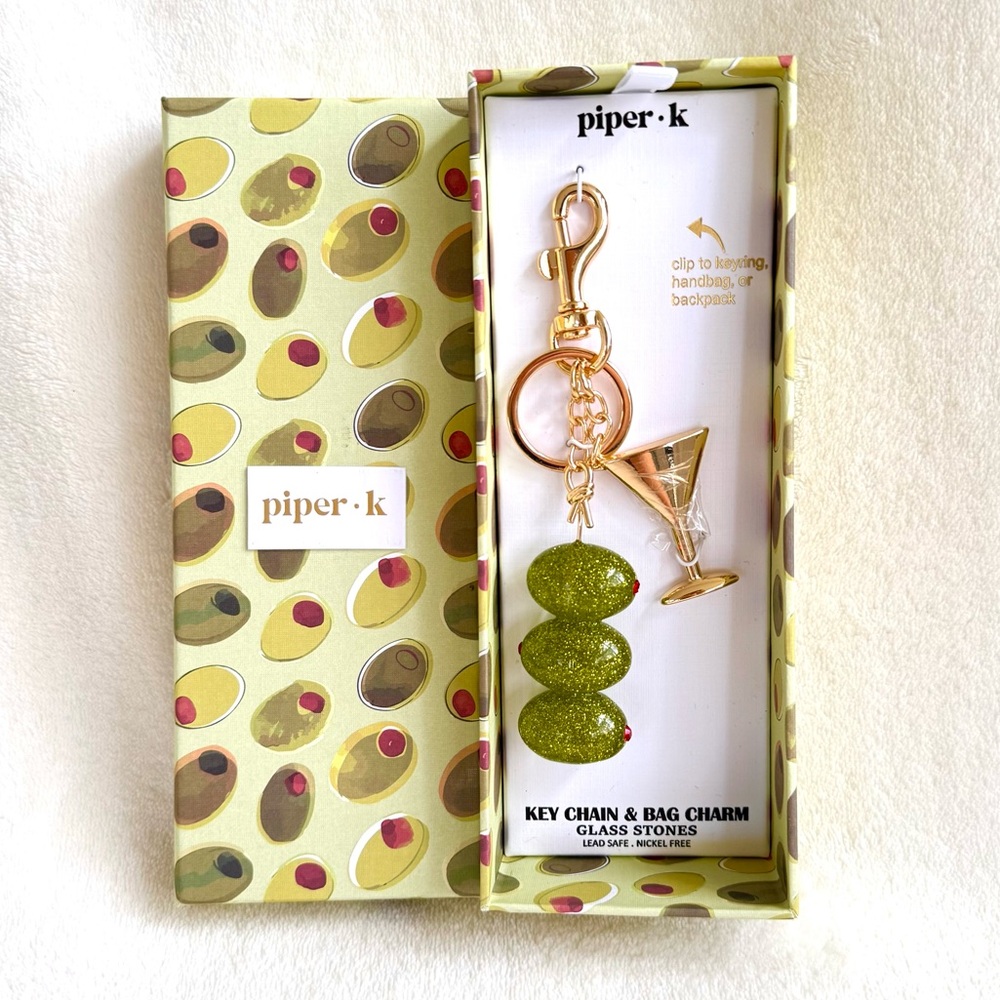 Viral Piper K Martini Olives Key Chain / Bag Charm